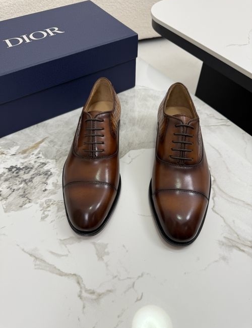 Christian Dior CD Calf Leather Formal Shoes With Buckle