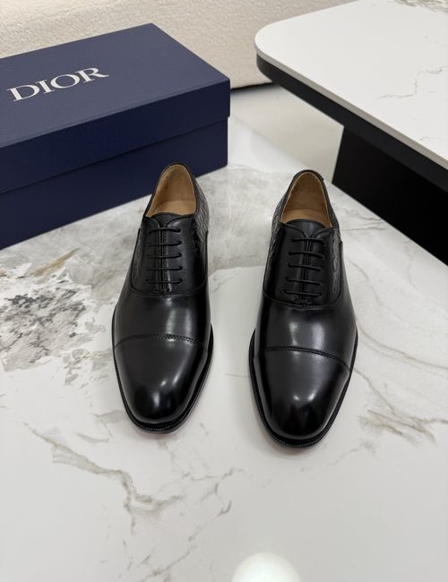 Christian Dior CD Calf Leather Formal Shoes With Buckle