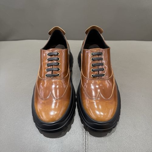 Ferragamo Brogue Detail Thick Sole Derby Shoes