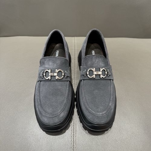 Ferragamo Casual Urban Loafers With Stitching And Buckle