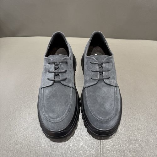 Ferragamo Stitched Upper Rubber Sole Derby Shoes