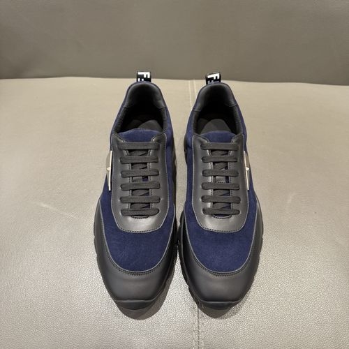 Fendi Monster Stitching Cow Leather Casual Sneakers