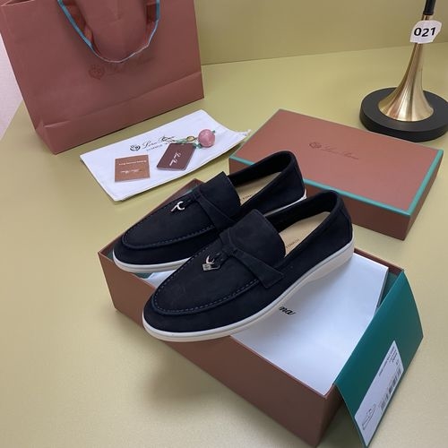 Loro Piana LP Suede Mules With Non-slip Rubber Sole