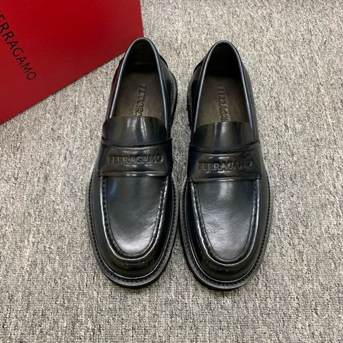 Ferragamo Thick-sole Loafers With Calfskin Upper