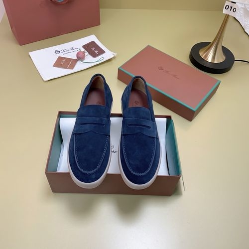 Loro Piana LP Suede Mules With Non-slip Rubber Sole