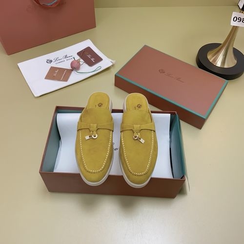 Loro Piana LP Suede Mules With Non-slip Rubber Sole