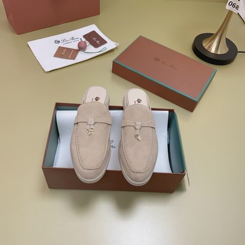 Loro Piana LP Suede Mules With Non-slip Rubber Sole