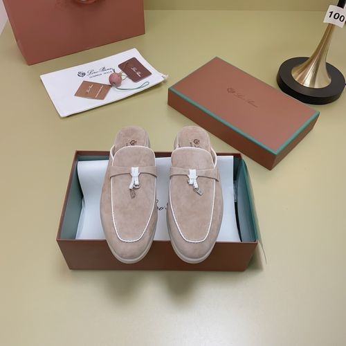 Loro Piana LP Suede Mules With Non-slip Rubber Sole