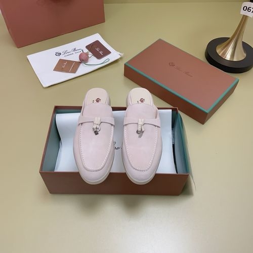 Loro Piana LP Suede Mules With Non-slip Rubber Sole