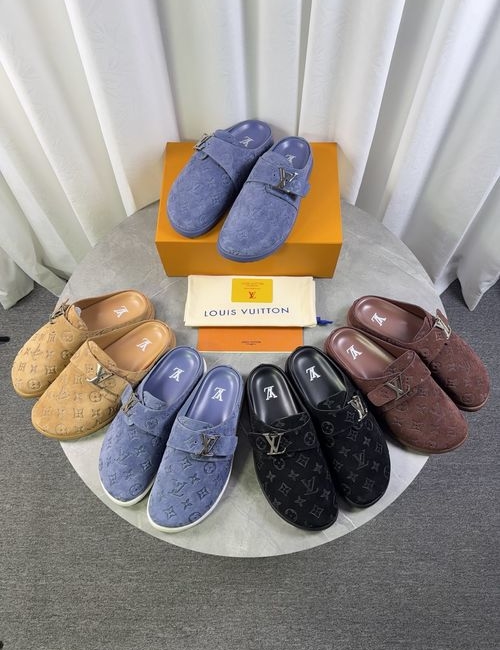 Louis Vuitton LV Aspen Platform Slides Monogram Foam Outsole Sheepskin Lining