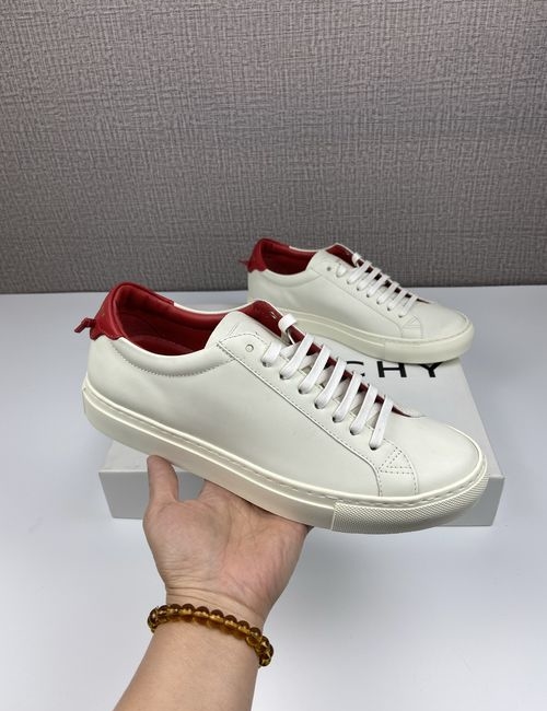 Givenchy Urban Street Casual Shoes Matte White Red Trim