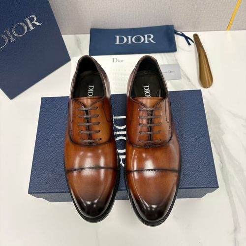Christian Dior CD Cowhide Spliced Oxford Dress Shoes