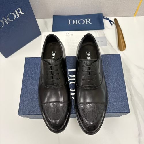 Christian Dior CD Cowhide Spliced Oxford Dress Shoes