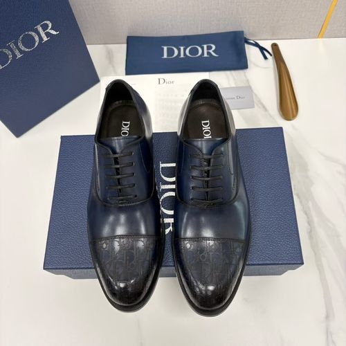 Christian Dior CD Cowhide Spliced Oxford Dress Shoes