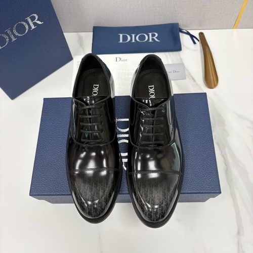Christian Dior CD Cowhide Spliced Oxford Dress Shoes