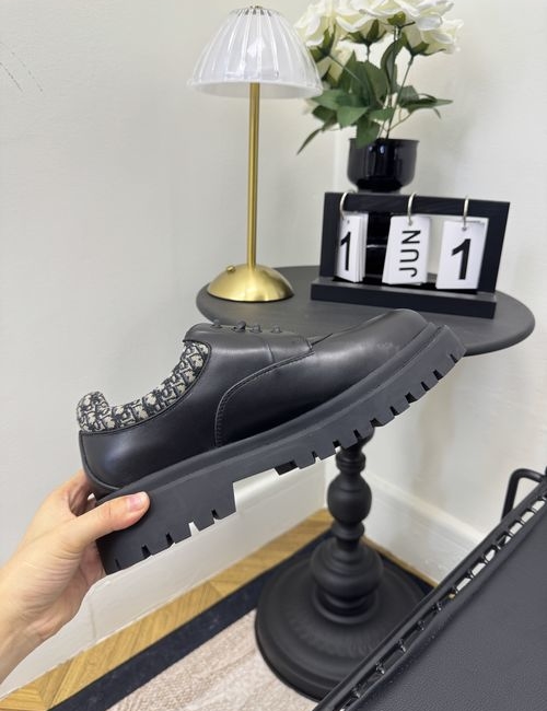 Christian Dior CD Calfskin Leather Shoes With Monogram Details