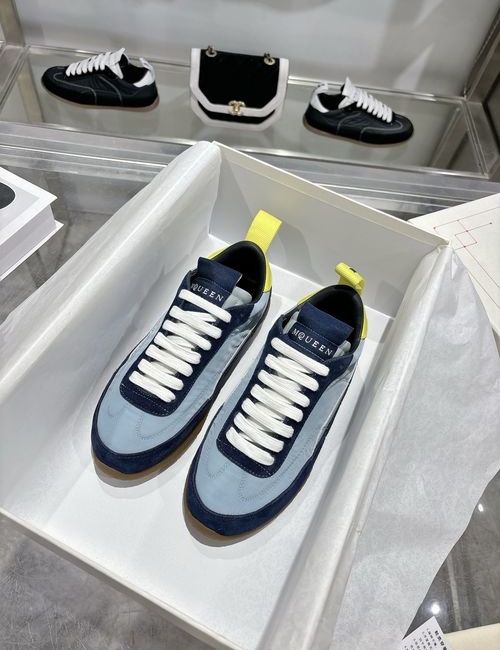 McQueen German Trainer Sneakers Leather Upper Rubber Outsole