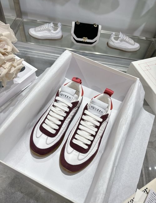 McQueen German Trainer Sneakers Leather Upper Rubber Outsole
