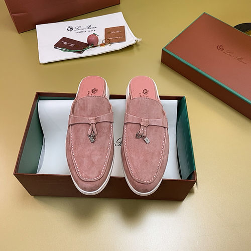 Loro Piana LP Suede Mules With Non-slip Rubber Sole
