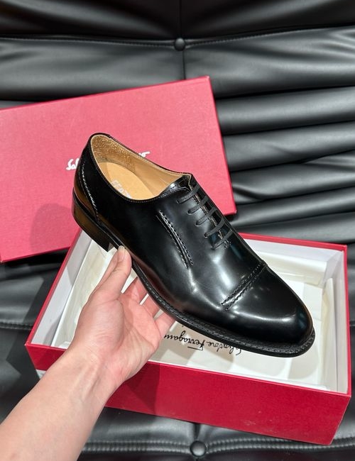 Ferragamo Premium Leather Business Casual Shoes