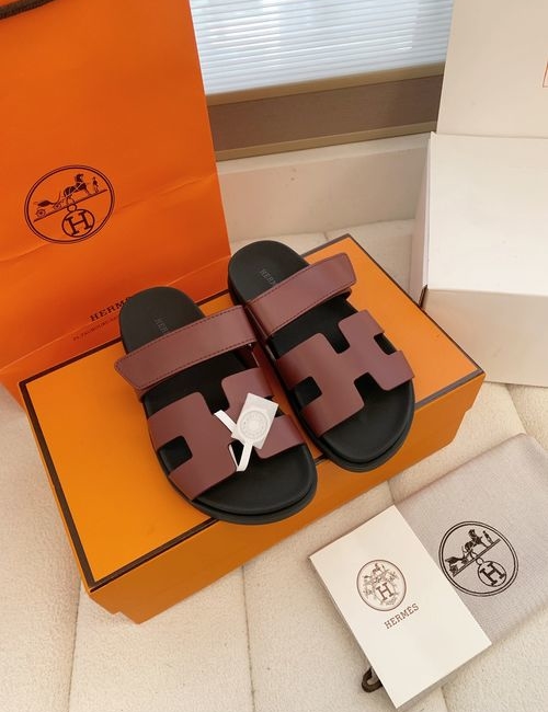 Hermes Chypre Slippers With Comfortable Soft Insole