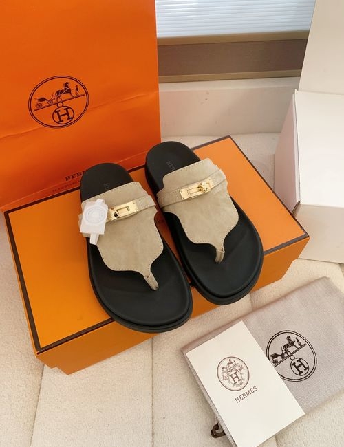 Hermes Chypre Slippers With Comfortable Soft Insole