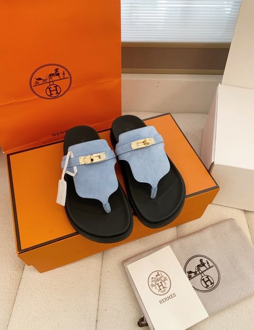 Hermes Chypre Slippers With Comfortable Soft Insole