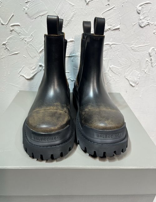 Balenciaga Combat Strike Boots With Embroidered Logo