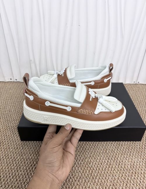 Ami Bone Stitching Low-top Casual Sneakers