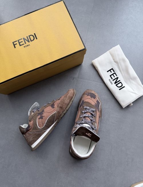 Fendi Wave Pulse Low-top Sneakers With F Pattern