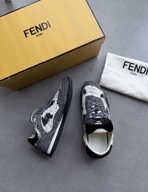 Fendi Wave Pulse Low-top Sneakers With F Pattern