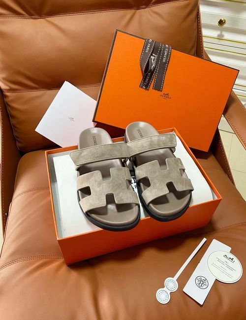 Hermes Chypre Slippers With Comfortable Soft Insole