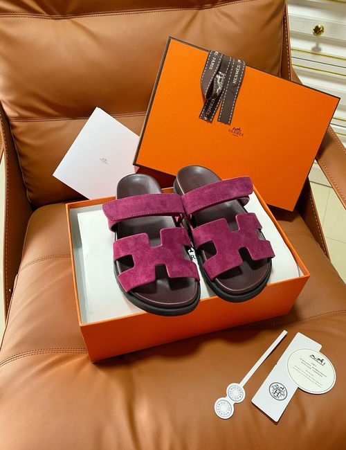 Hermes Chypre Slippers With Comfortable Soft Insole