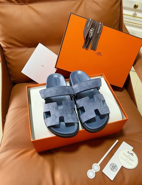 Hermes Chypre Slippers With Comfortable Soft Insole