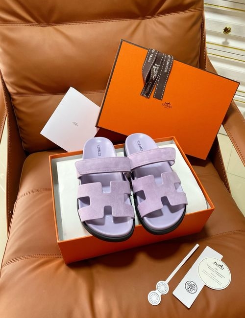 Hermes Chypre Slippers With Comfortable Soft Insole