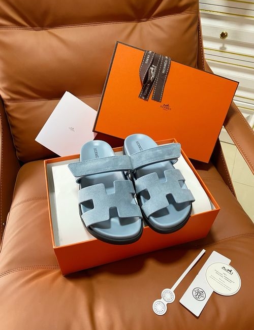 Hermes Chypre Slippers With Comfortable Soft Insole