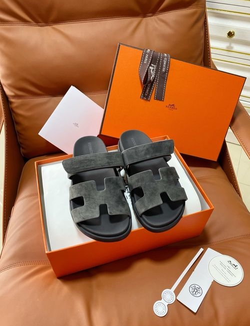 Hermes Chypre Slippers With Comfortable Soft Insole