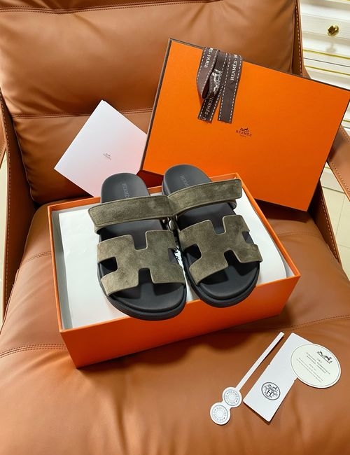 Hermes Chypre Slippers With Comfortable Soft Insole