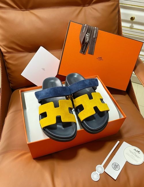Hermes Chypre Slippers With Comfortable Soft Insole