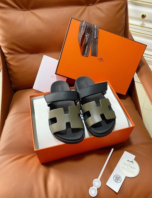 Hermes Chypre Slippers With Comfortable Soft Insole