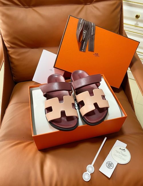 Hermes Chypre Slippers With Comfortable Soft Insole