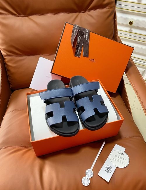 Hermes Chypre Slippers With Comfortable Soft Insole