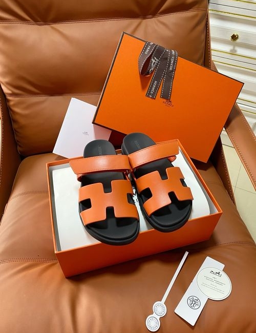 Hermes Chypre Slippers With Comfortable Soft Insole