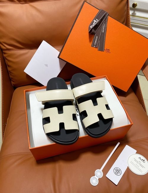 Hermes Chypre Slippers With Comfortable Soft Insole