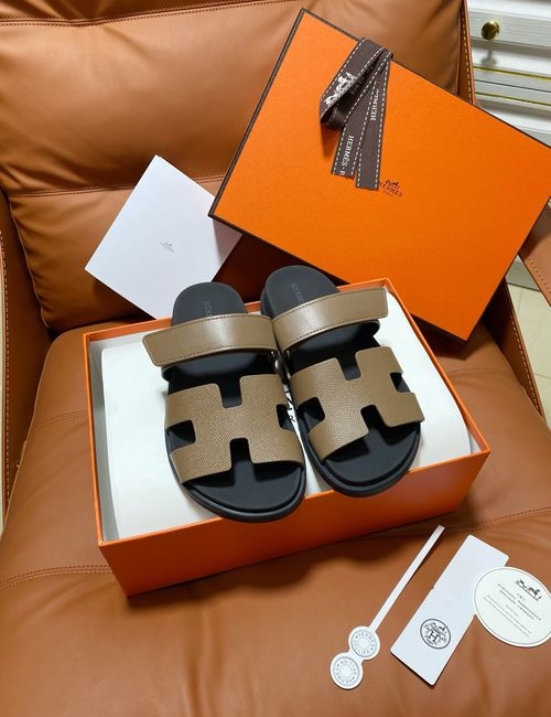 Hermes Chypre Slippers With Comfortable Soft Insole