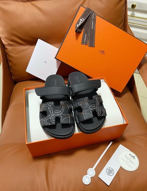 Hermes Chypre Slippers With Comfortable Soft Insole