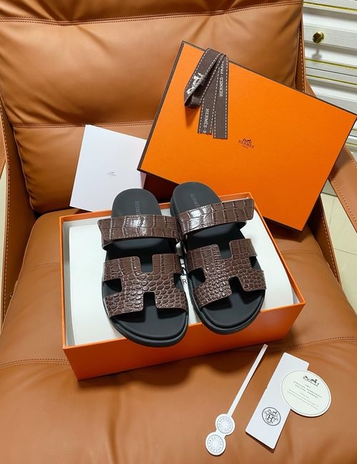 Hermes Chypre Slippers With Comfortable Soft Insole