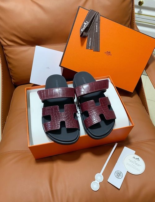 Hermes Chypre Slippers With Comfortable Soft Insole