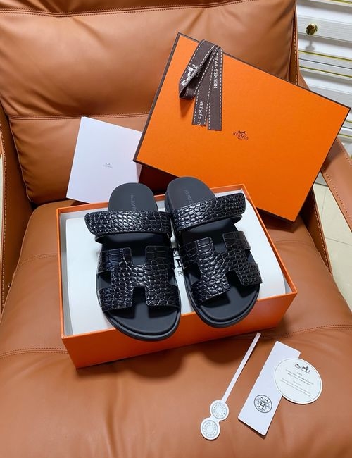 Hermes Chypre Slippers With Comfortable Soft Insole