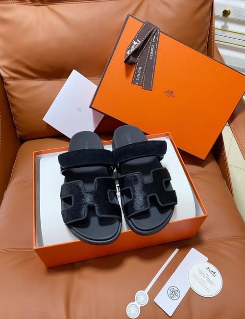 Hermes Chypre Slippers With Comfortable Soft Insole